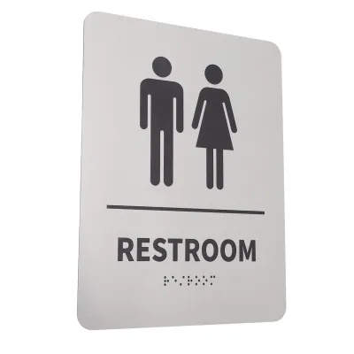 Zdjęcie produktu dla Brajlowski znak łazienki dla niepełnosprawnych, znak łazienki dla wszystkich płci, brajlowski znak toalety, brajlowski znak toalety unisex, znak łazienki dla niepełnosprawnych, znak toalety unisex