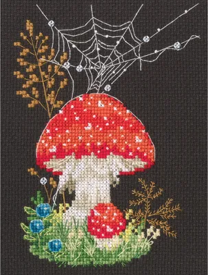 Produktbild von RTO Kreuzstich Stickpackung "Walddekorationen", Zählmuster, 11x15cm