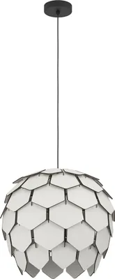 Produktbild von EGLO Hängelampe Mattanza, 1-flammige Pendelleuchte über Esstisch, Esszimmerlampe aus Holz in Hellgrau und Metall, Hängeleuchte mit E27, Ø 50 cm