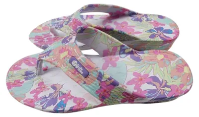 Produktbild von Damen Zehentrenner Blumen » günstige Damenschuhe » Badesandalen mit Blumenmuster » Sommer Garten Schuhe » Badelatschen: Motiv 3 / 41 Motiv: Motiv 3 Schuhgröße: 41