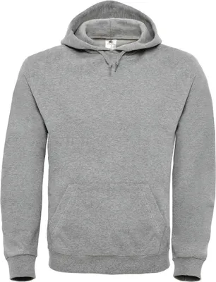 Produktbild von B&C Herren Hoodie Sweatshirt Pullover Kapuzenpullover Pulli Sweater, Größe:2XL, Farbe:Heather Grey
