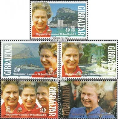 Produktbild von Briefmarken Gibraltar 1992 Mi 633-637 (kompl.Ausg.) postfrisch Thronbesteigung