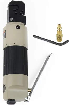 Productafbeelding van Perslucht Perforator Tang - Plaatwerktang Gatklem - Plaatwerk Bewerken - 2-in-1 Functie - 05-2 mm Plaatdikte - Beige en Zwart