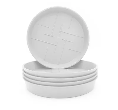 Produktbild von Plastard Untersetzer 5er Set Ø 30 cm Weiss - Blumentopf Pflanztopf Kübel