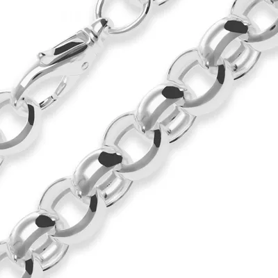 Produktbild von 12mm Armband Erbskette Silberarmband Armschmuck aus 925 Silber 21cm