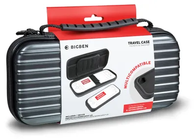 Obrázok produktu pre BIG BEN SWITCHTRAVELCASE, Tvrdé puzdro, Nintendo, Čierna, Šedá, Polykarbonát, Nintendo Switch, Nintendo Switch Lite, Prachuodolný, Odolné proti poškriabaniu