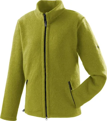 Produktbild von Mu-Jim Jacke aus W100 (ca. 450g/m²), mit 2-Wege Reißverschluss, Stehkragen, kiwi, Größe L