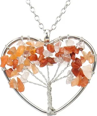 Image de Collier Tree Heart Orange - Élégance et Style KP28415