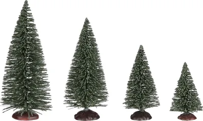 Produktbild von LuVille Weihnachtsdorf-Miniatur Bäume - Set mit 21 Stück