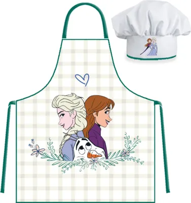Obrázek produktu pro Dětská kuchyňská zástěra s čepicí s motivem Disney Frozen