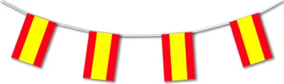 Produktbild von Spanien-Girlande Spanien-Fanartikel gelb-rot 5m - Einheitsgröße