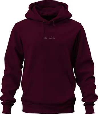 Produktbild von send nudes frech humorvoll minimalistisch lustig anime otakus Uni Hoodie Kapuzenpullover, Burgundy, 3XL