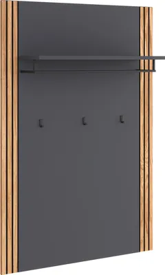 Produktbild von Garderobenpaneel >Joe< in Eiche / anthrazit - 82x120x28 (BxHxT)