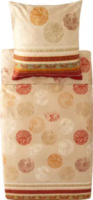 Produktbild von Bassetti Satin-Bettwäsche-Garnitur FLORENCE Farbe ROSSO R1 Größe 135x200+80x80