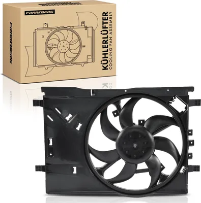 Obrázok produktu pre Frankberg 1x chladič motora s jedným ventilátorom s rámom ventilátora chladiča Fiat Grande Punto 199 Opel Corsa D S07