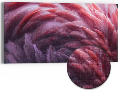 Produktbild von DEQORI Hybrid Leinwand Bild 60x30 cm 'Rosarote Pracht' Wandbild Glas flach modern