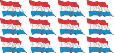 Produktbild von Mini Aufkleber Set - Pack wehend - 50x31mm - selbstklebender Sticker - Luxemburg - Flagge / Banner / Standarte fürs Auto, Büro, zu Hause und die Schule - 12 Stück