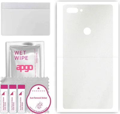 Produktbild von apgo Rückseite Schutzfolie, Skin, kompatibel mit Oukitel Mix 2, Hinten Displayschutzfolie aus Vinylfolie, kratzfest, einfache Montage - Matt Transparent