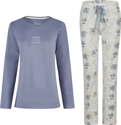 Produktbild von by Louise Pyjama lang aus 100% Baumwolle – bequem und weich für erholsame Nächte -