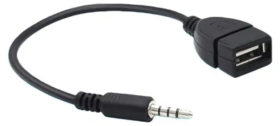 Produktbild von USB AUX Adapter Auto 3,5mm auf USB, MP3 Audio Adapter für Autoradio CD DVD, Plug & Play, stabile Klangübertragung, 20 cm Kabel