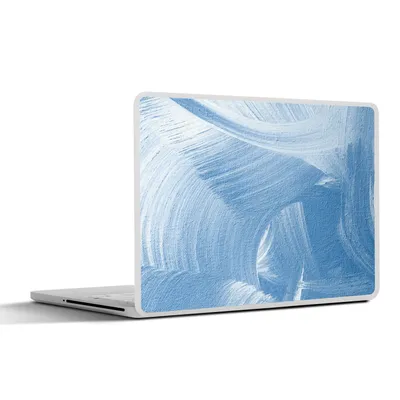 Produktbild von MuchoWow® Laptop Aufkleber Sticker Cover Acrylfarbe - Blau - Design 25x18 cm - Laptop-Deko