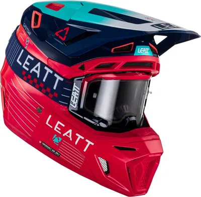 Produktbild von Leatt 8.5 Royal Motocross Helm mit Brille, rot/blau, XL (61/62)