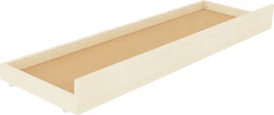 Produktbild von Holz-Aufbewahrungsschublade STORAGE auf Rollen für unter das Bett 55x190 cm (unter das Bett mit einer Länge von 200 cm) Hellgrau
