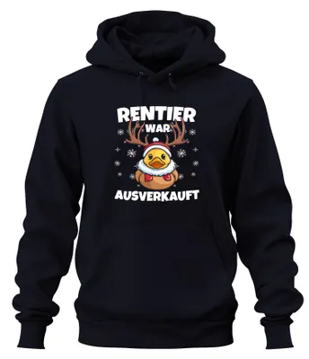 Obrázok produktu pre Reindeer Was Sold Out Duck Moose Funny - Christmas Xmas Christmas Uni mikina s kapucňou, Navy, XL