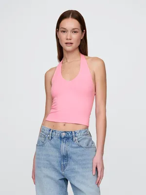 Produktbild von GAP figurbetonte Crop-Top mit V-Ausschnitt und Neckholder, Größe S