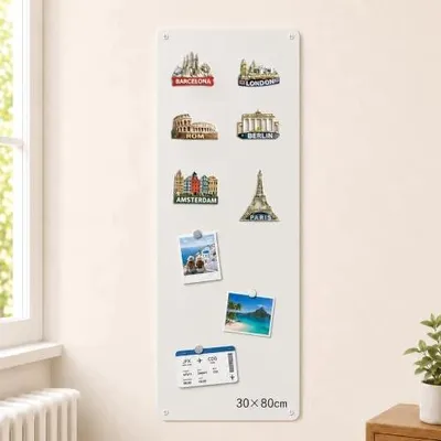 Zdjęcie produktu dla Tablica magnetyczna biała suchościeralna 30X80 cm do biura domu