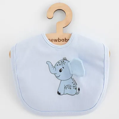 Produktbild von Baby Baumwolllä tzchen New Baby Happy Elephant blau