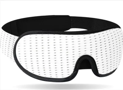 Imagen del producto de Go Go Gadget – Mascarilla para dormir – Antifaz – Espuma viscoelástica – 3D – Bloqueo de luz – Unisex – 1 unidad – Blanco