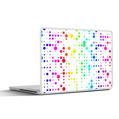 Produktbild von MuchoWow® Laptop Aufkleber Sticker Cover Regenbogen - Muster - Konfetti - Neon 30x21 cm - Sticker für Laptop - Selbstklebend