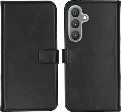 Produktbild von Selencia Echtleder Klapphülle Samsung Galaxy S24 Plus - Schwarz