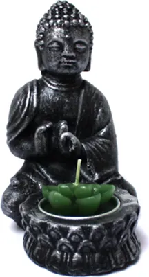 Produktbild von Zen - Garten mit Buddhafigur Teelichthalter Lotus Teelicht Nr: YH105
