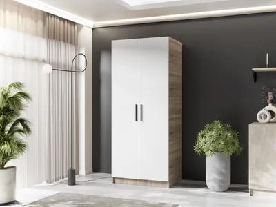 Produktbild von KIER FURNITURE  Drehtürenschrank - Kleiderschrank mit Kleiderstange 78x205x52,5 cm