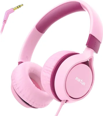 Produktbild von Kopfhörer Kinder mit Kabel, 85dB Lautstärkenbegrenzer, Superleicht, Faltbarer, Einstellbar, Stereoklang, 90 Grad drehbarer für Schule/Tablet