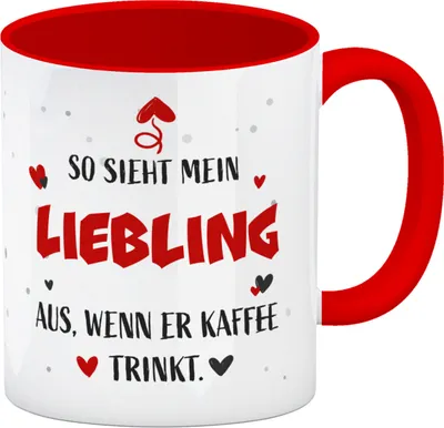 Produktbild von So sieht mein Liebling aus wenn er Kaffee trinkt Kaffeebecher