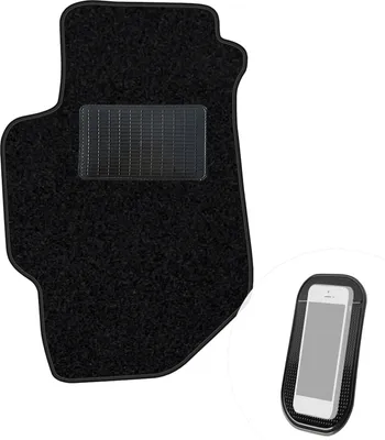 Produktbild von moto-MOLTICO Fahrer Fußmatte Auto Velours Fahrerseite Autoteppiche Schwarz Fahrermatte 1-teilig passend für Honda Accord VI 1996-2002