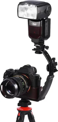 Image de Support de flash en L, support de sabot de flash pour lampe de poche, caméscope DV, caméra de cinéma 120/135