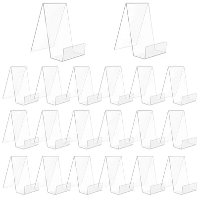 20 Acryl-Buchständer, 10,5 × 9 × 7,5 cm, transparent