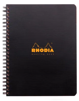 Produktbild von Rhodia 119941C, Einfarbig, Schwarz, A5+, 80 Blätter, 90 g/m², Liniertes Papier