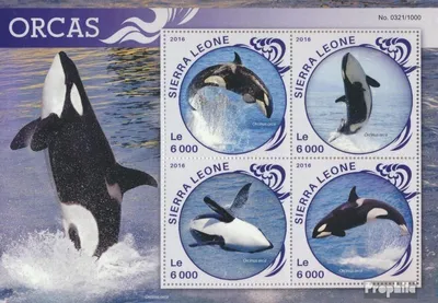 Produktbild von Briefmarken Sierra Leone 2016 Mi 6868-6871 Kleinbogen (kompl. Ausg.) postfrisch Orcas