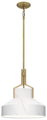 Zdjęcie produktu dla Żyrandol BRECKEN postarzany mosiądz-opalowy 2xE27x60W szkło wym:143,9x37x37cm IP20 Quoizel
