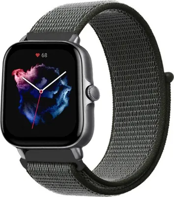 Produktbild von Strap-it Amazfit GTS 3 Nylonarmband (Grün)