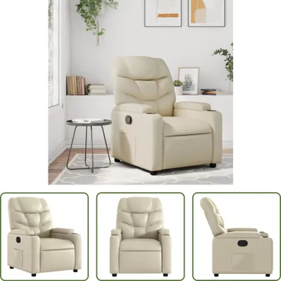 Produktbild von The Living Store Relaxsessel Creme Kunstleder