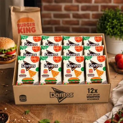 Produktbild von Doritos Burger King Flame-Grilled Whopper 12 x 100g Vorratspack