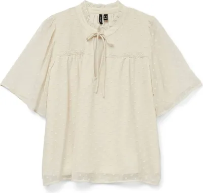 Produktbild von Vero Moda VMLEAH Top, Bluse, Erwachsener, Weiblich, Grau, Steinfarbe, Grey / Pumice Stone, Einfarbig