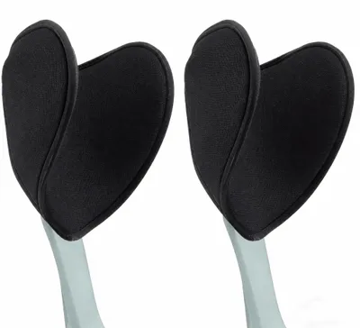 Productafbeelding van Kussen voor loopsteunen en krukken, zachte fluwelen pads set voor ellebogen en handgreep (zwart, set van 2)
