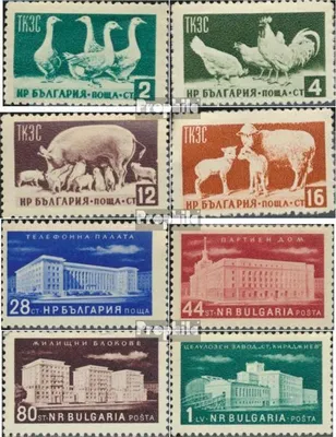 Produktbild von Briefmarken Bulgarien 1955 Mi 935-942 (kompl.Ausg.) postfrisch Wirtschaftsbereiche